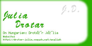 julia drotar business card
